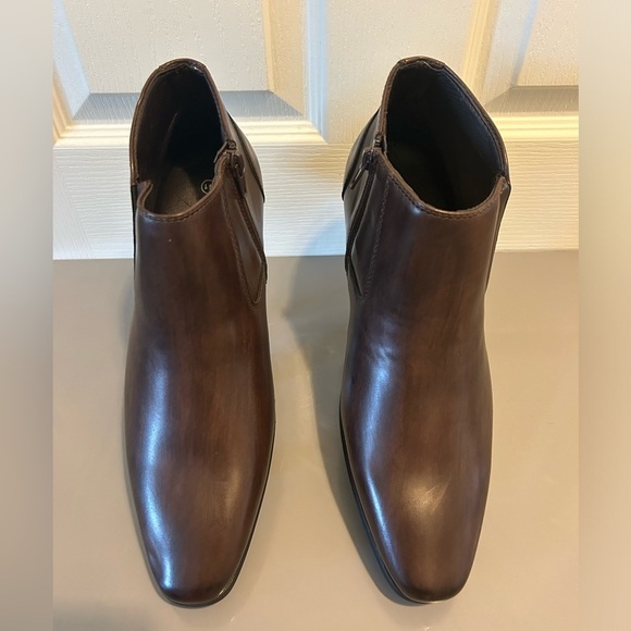 Amapo Other - “Amapo” NWOT Men’s Brown Vegan Leather Side Zipper Ankle Boot Size 8.5/41